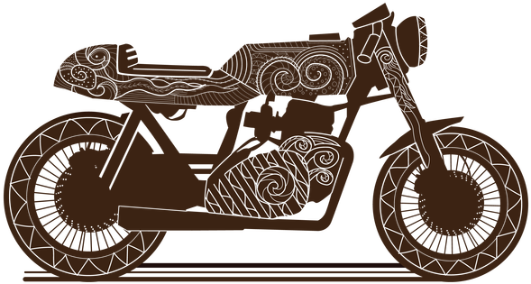 Motorbike Stylized (600x600), Png Download