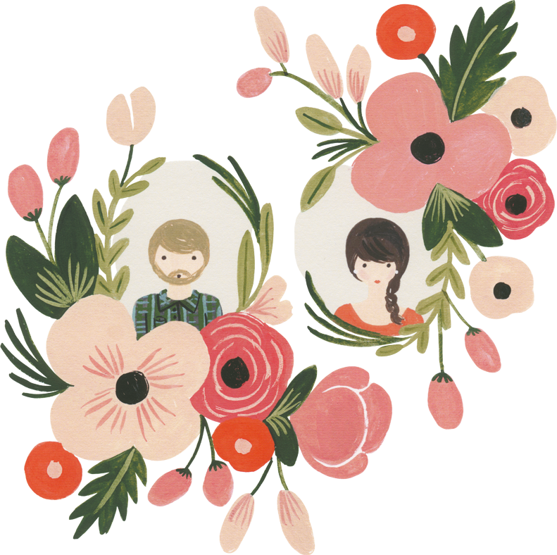 Brooke & Kyle - Rifle Paper Co Clipart (791x788), Png Download