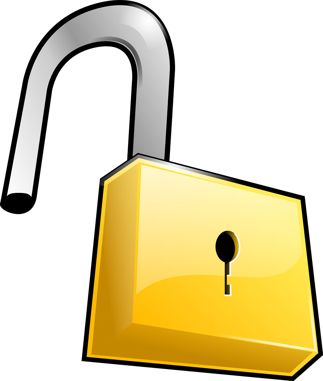 Download Open Lock Clip Art At Clker - Locks Clip Art PNG Image with No ...