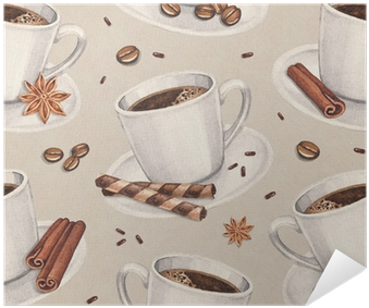 Watercolor Illustrations Of Coffee Cup - Adesivo Cozinha De Cafe (400x400), Png Download