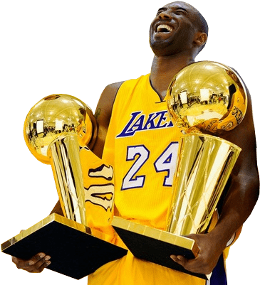 Kobe Bryant Trophies - Kobe Bryant Championship Png (394x411), Png Download