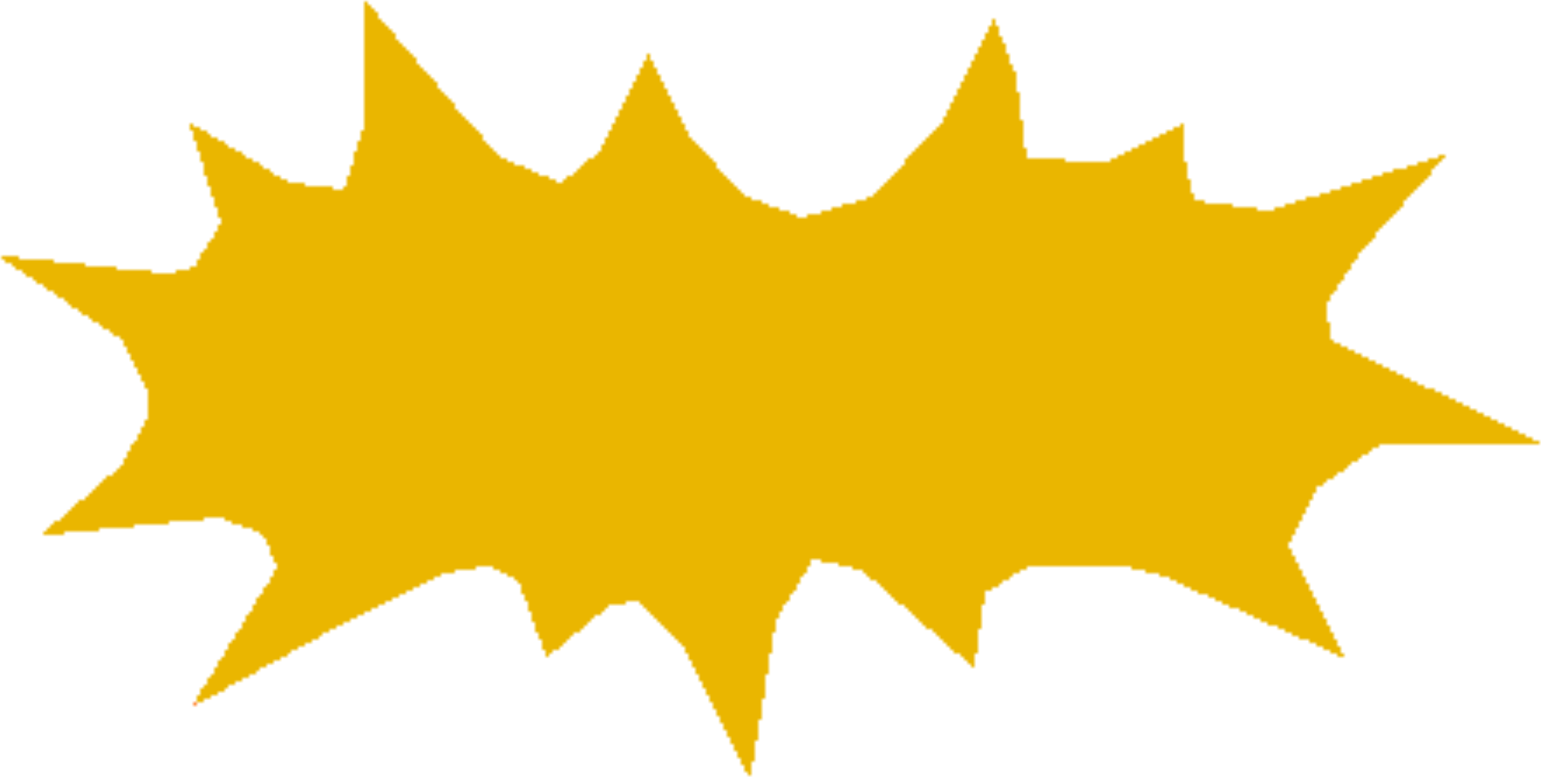 Starburst 2242*1131 Transprent Png Free Download - Clip Art (2242x1131), Png Download