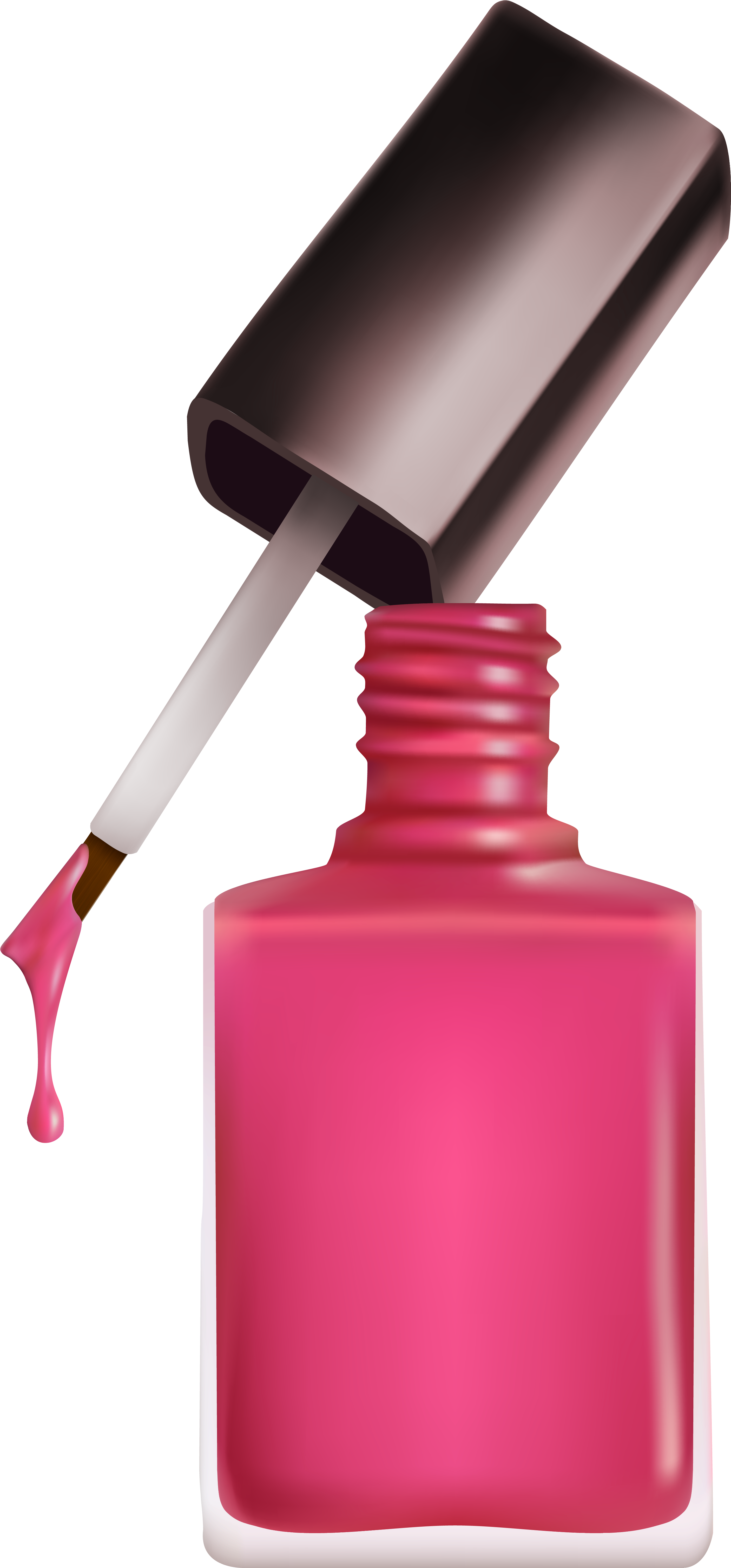 Pink Nail Polish Png (2974x6142), Png Download