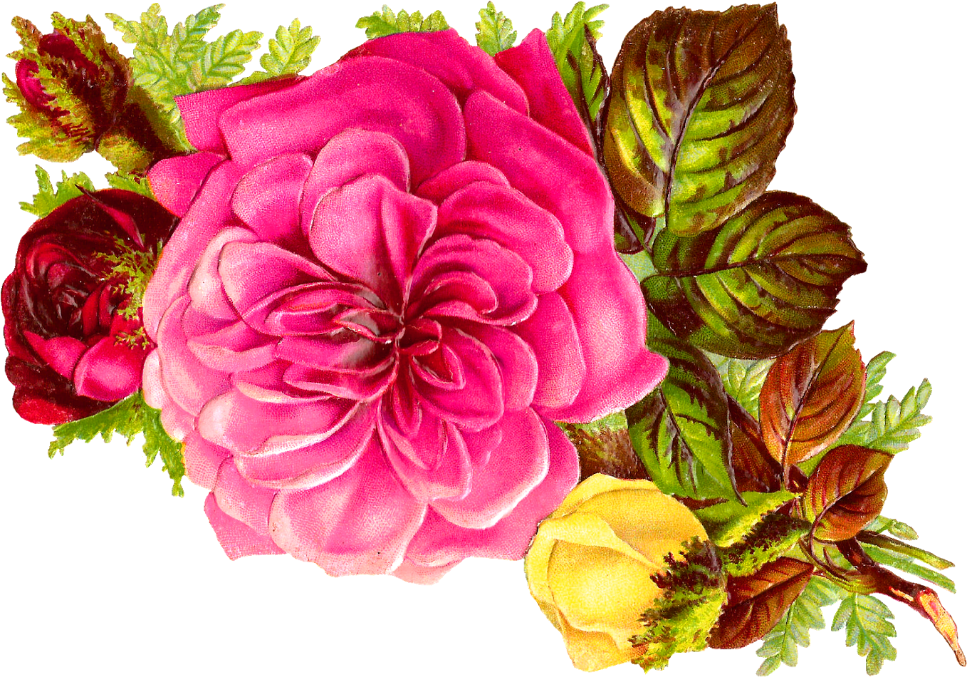 Habrumalas Pink Flower Bouquet Clip Art Images Clipartandscrap - Pink Flower Bouquet Clip Art (1600x1132), Png Download