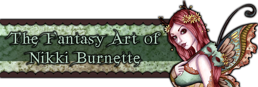 The Fantasy Art Of Nikki Burnette - Spellbinding Images: A Fantasy Coloring Book [book] (860x291), Png Download