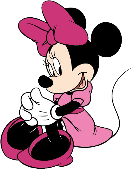 Free Icons Png - Minnie Mouse Sitting Down (467x587), Png Download