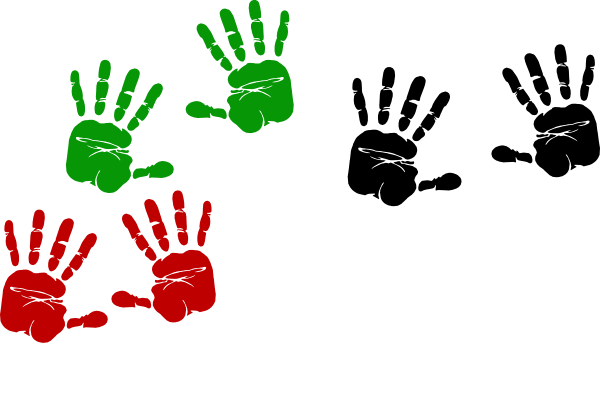 Palestinian Hand Prints Clip Art - Giant Fingerpaint Book For Kids: 75 Page Blank Finger (600x399), Png Download