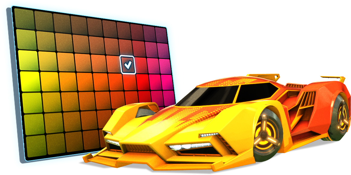 Also, Our Larger Primary Color Palette Gives Players - Orange Samurai Rocket League (1200x590), Png Download