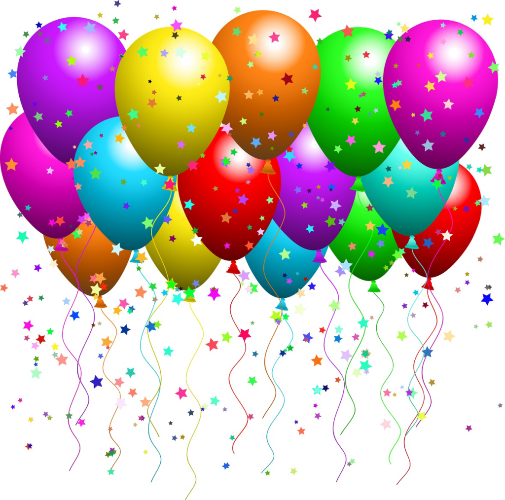 Celebration Png Picture - Party Balloons Shower Curtain (1024x1014), Png Download