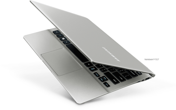 Samsung Notebook - Laptop Top View Png (570x356), Png Download