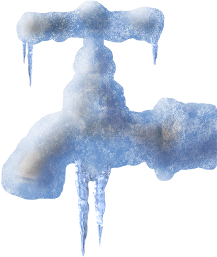Winter Pipe Freezing - Water (440x511), Png Download