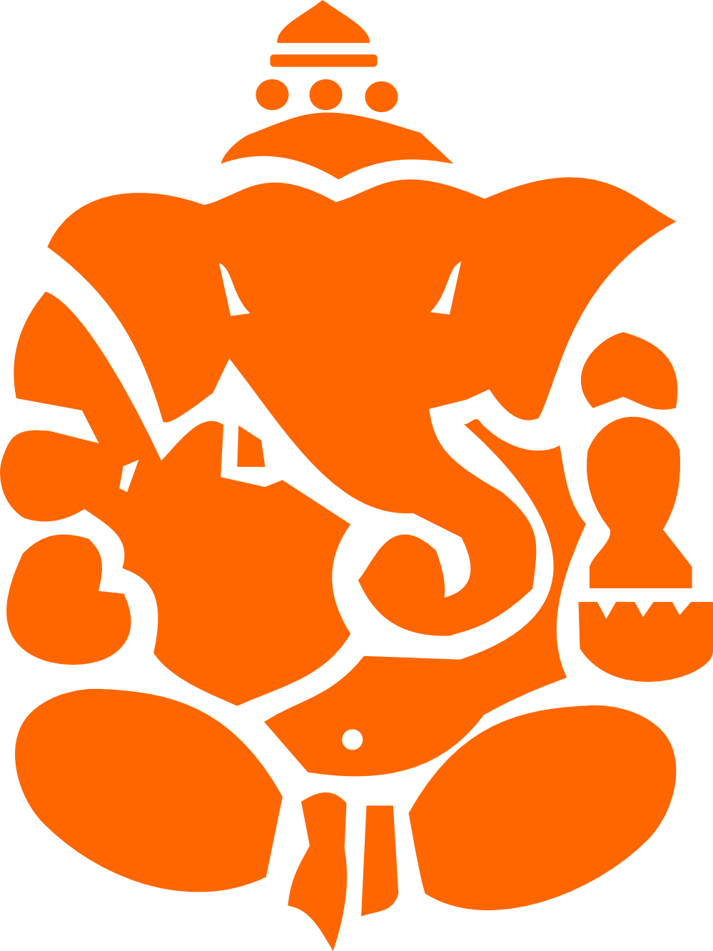 Lord Ganesh Icons Png - Ganesh Colour Clip Art (555x740), Png Download