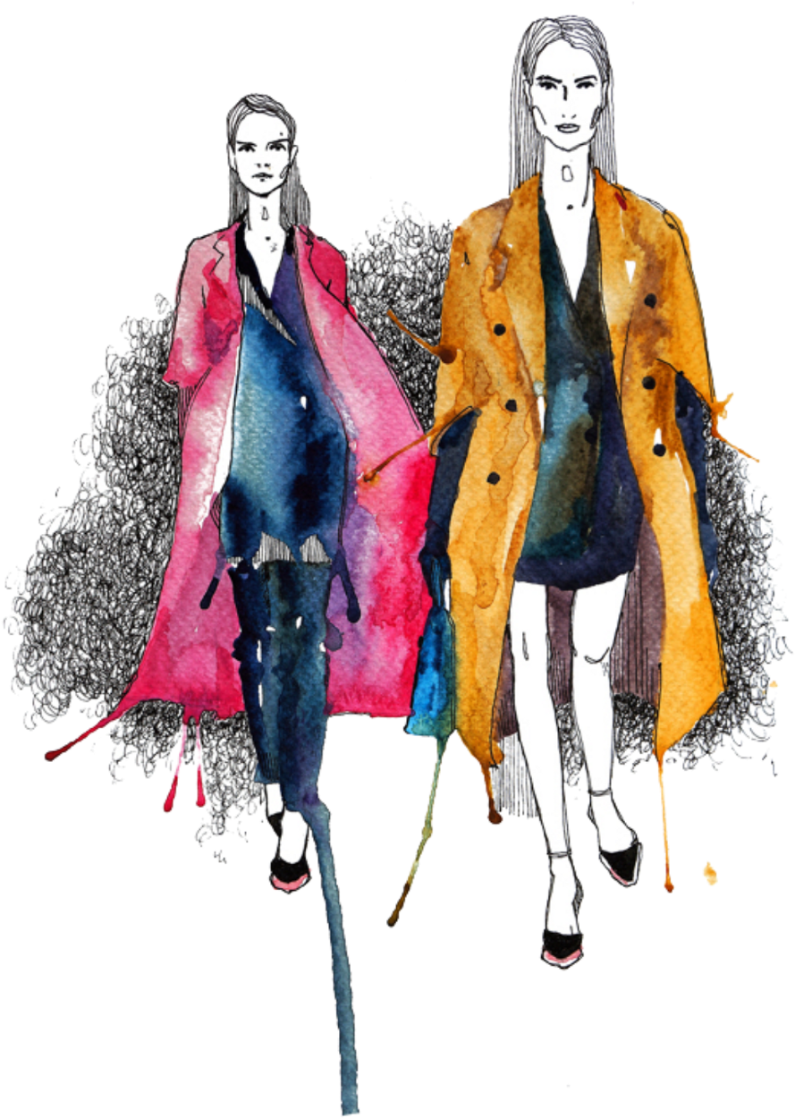 Report Abuse - Sketch Womens Fashion Illustration (1024x1505), Png Download