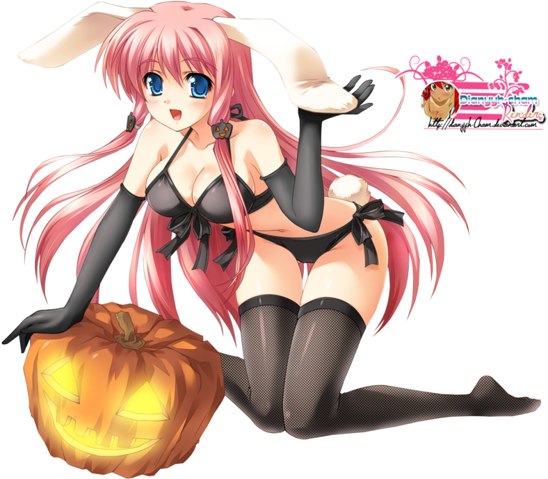Hot Anime Girl Mangaka Halloween Ecchi Sexy Picture - Sexy Anime Girls Halloween (900x706), Png Download