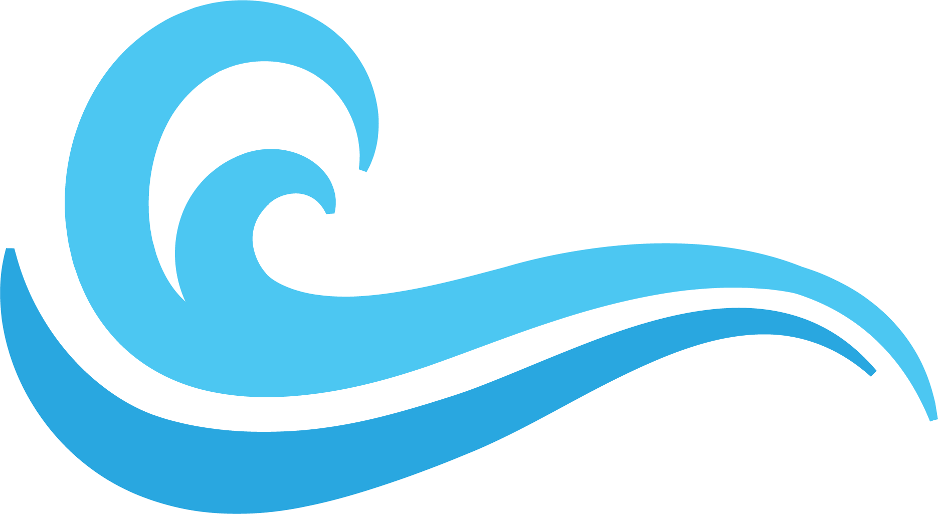 Logo Blue Wind Wave Sea Level - Wave Symbol Png (1871x1026), Png Download