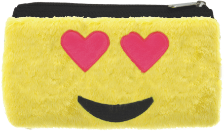 Picture Of Heart Eyes Emoji Furry Pencil Case - Smiley (550x550), Png Download