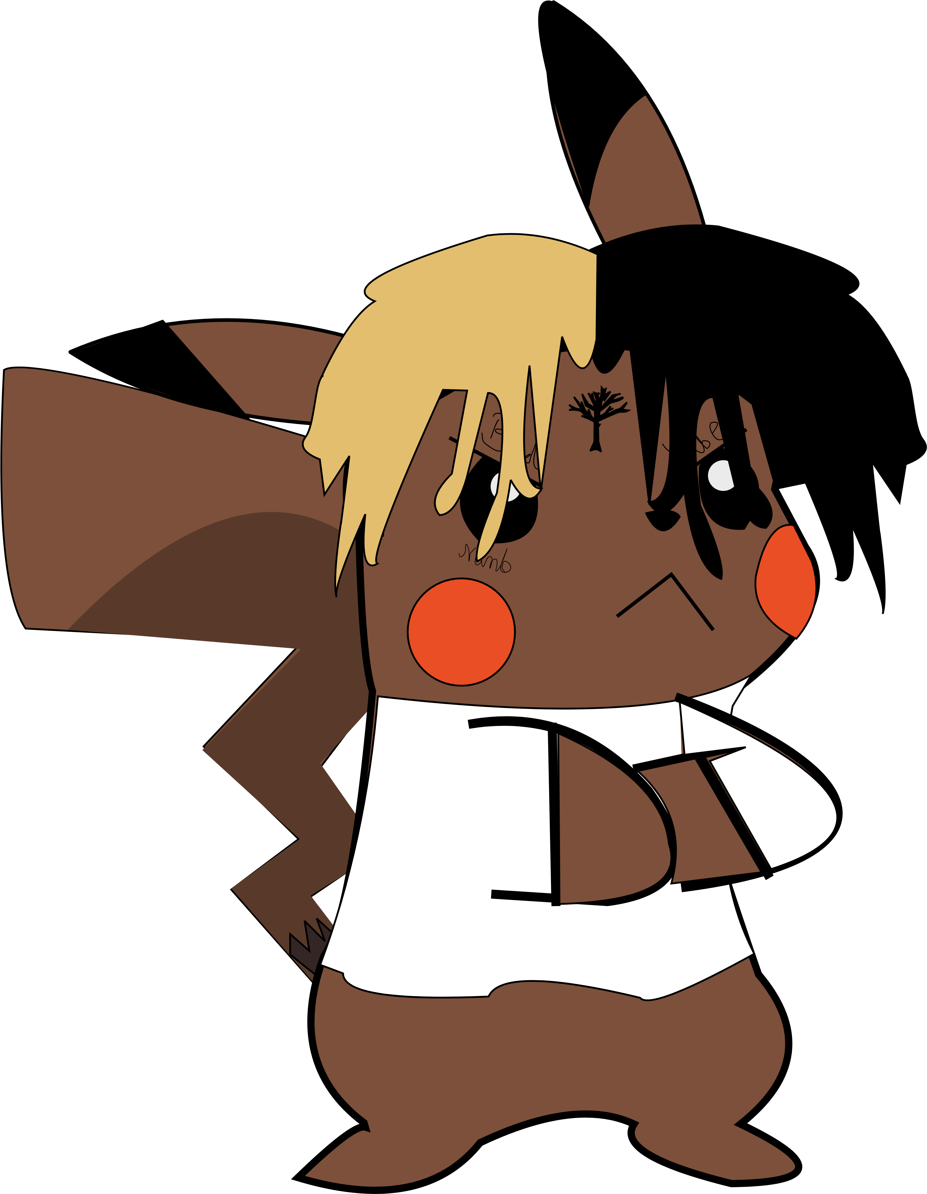 Author Comments - Xxxtentacion Pikachu (3842x4974), Png Download
