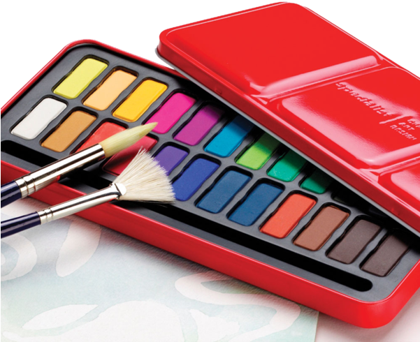 Water Colour Painting Step By Step Guide On The Mac - Watercolor Painting (600x600), Png Download