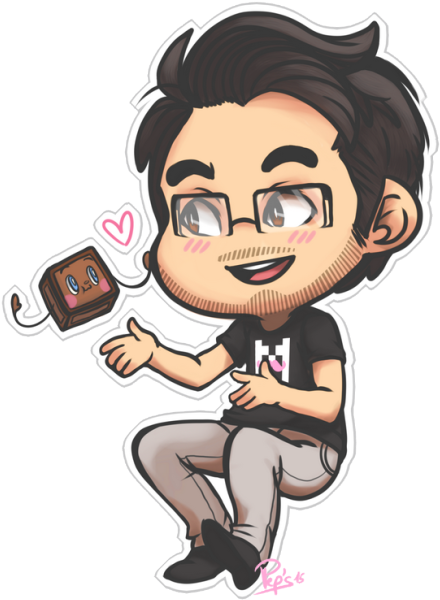 I Think Mark Is Funny And Cool But Most Of His Videos - Markiplier Chibi (500x650), Png Download