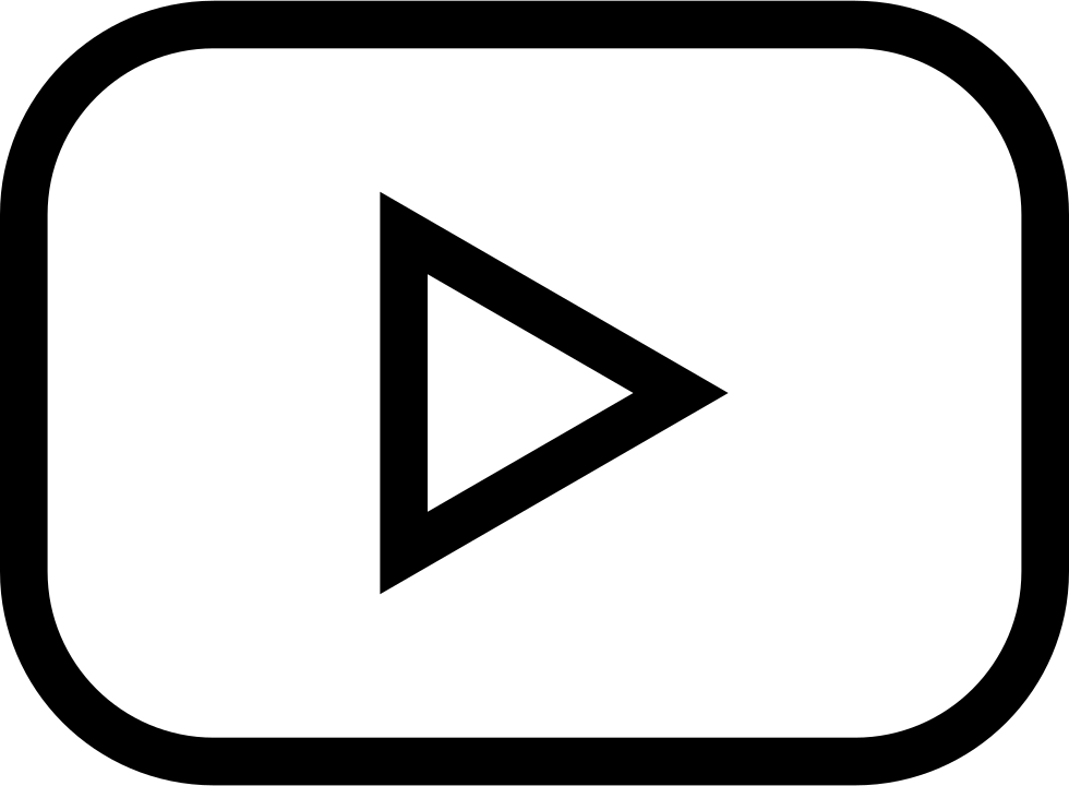 Youtube Play Button Outlined Social Symbol - Youtube Play Buttom Icon Transparent (980x720), Png Download