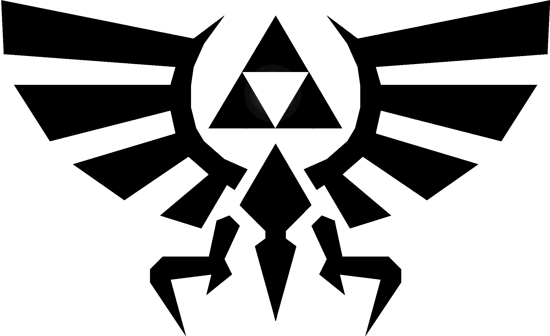 The Eagle And Trifoce Symbol From The Legend Of Zelda - Legend Of Zelda Eagle (2544x1854), Png Download