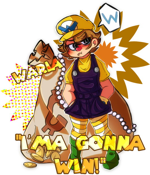 Wario By Geekykitten64 - Wario (550x638), Png Download
