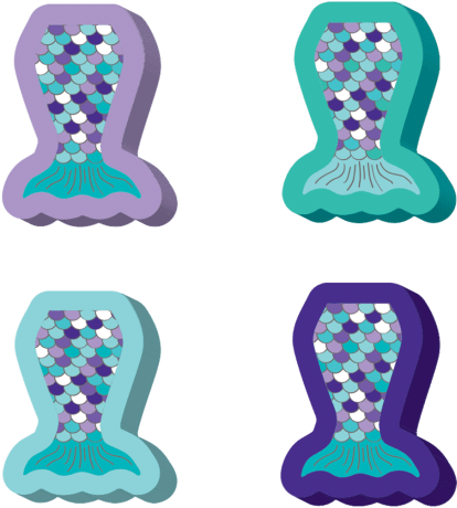 Picture Of Mermaid Mini Eraser Set - Mermaid Eraser (550x550), Png Download