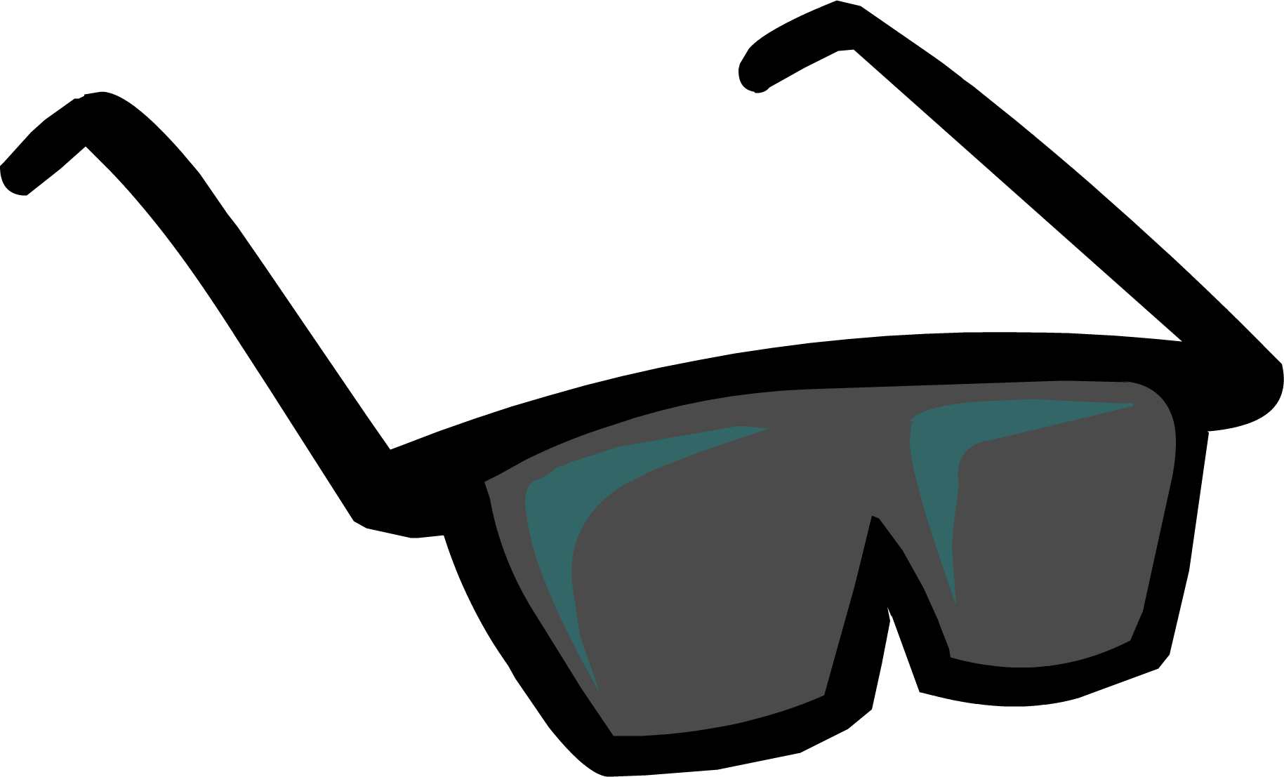 Swag Clipart Sunglass - Club Penguin Sunglasses (1829x1107), Png Download