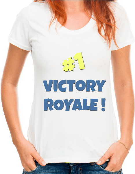 Victory Royale Women's T-shirt - Teeheart 2017 Summer Style Women's T Shirt Printing (600x600), Png Download