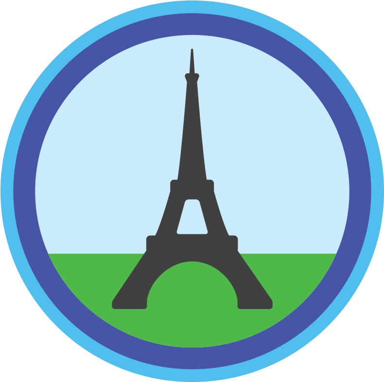 Eiffel Tower - Logo Sample Circle Png (800x800), Png Download