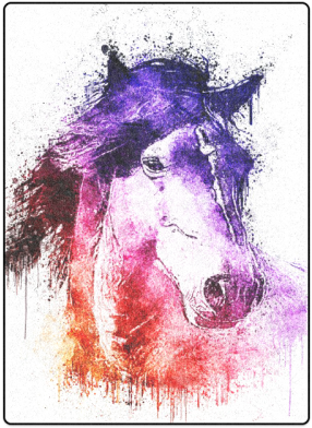 Watercolor Horse Blanket - Watercolor Horse Pillow Case (500x500), Png Download