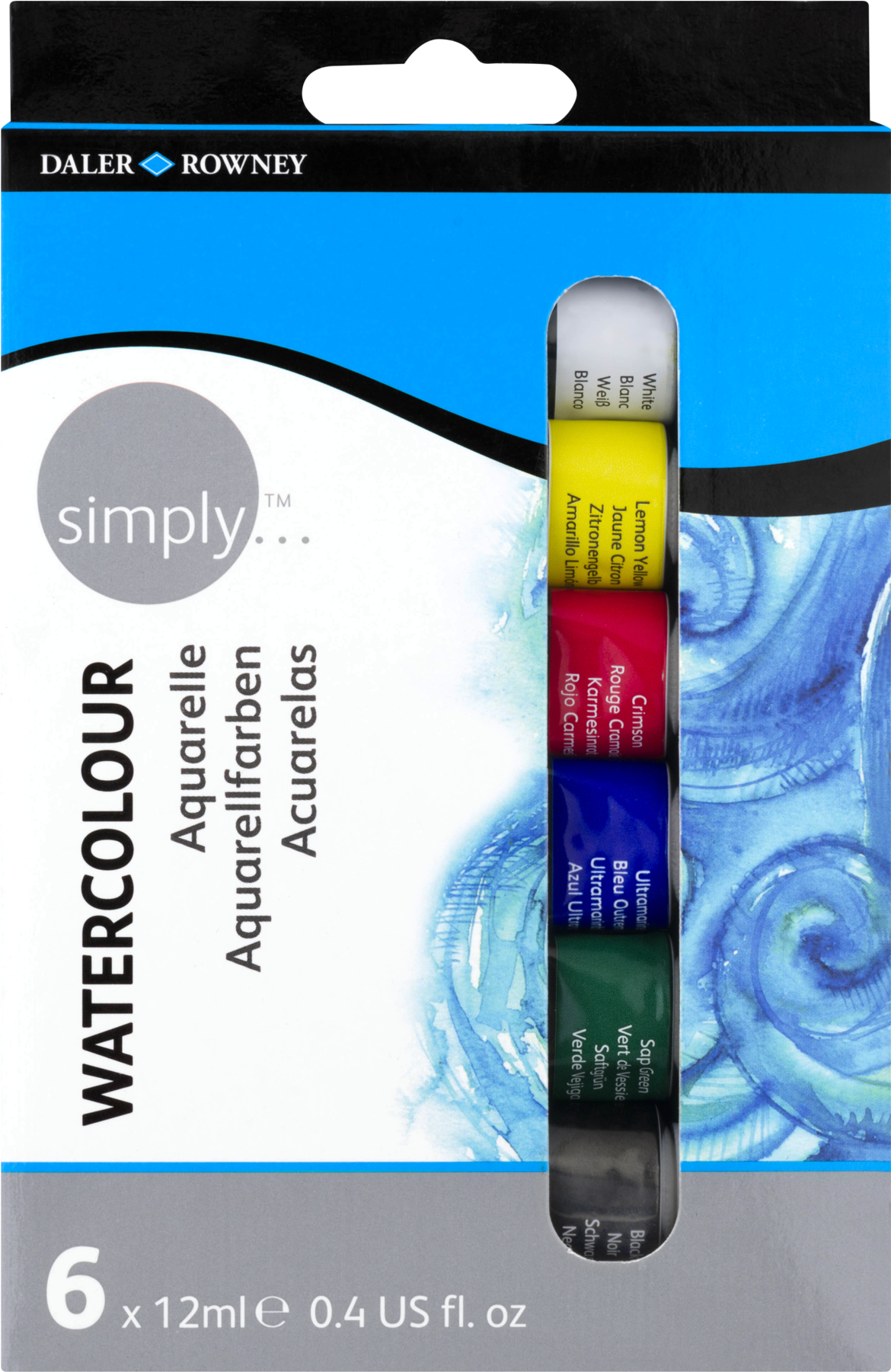 Daler Rowney 12ml Simply Watercolour Set (pack (1800x1800), Png Download