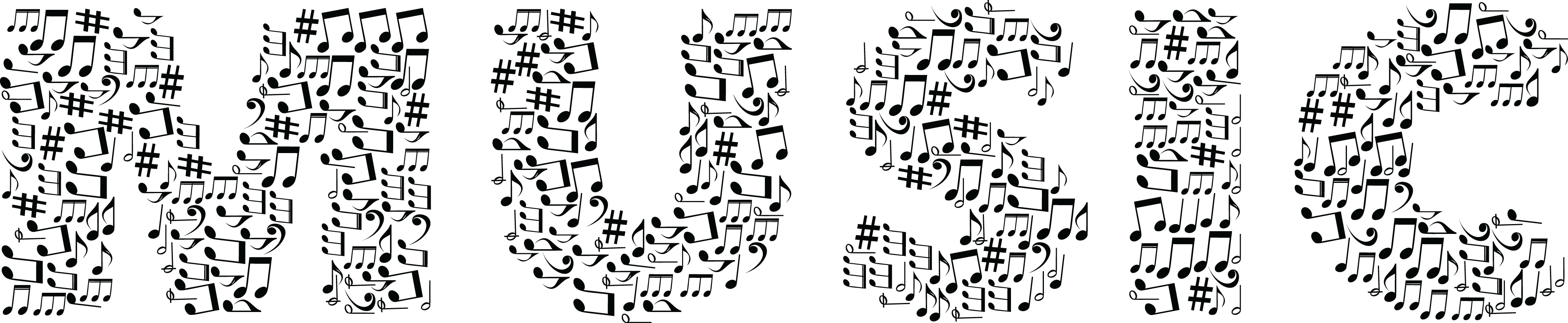 Jpgpngepsaisvg - Music Black And White (4000x823), Png Download