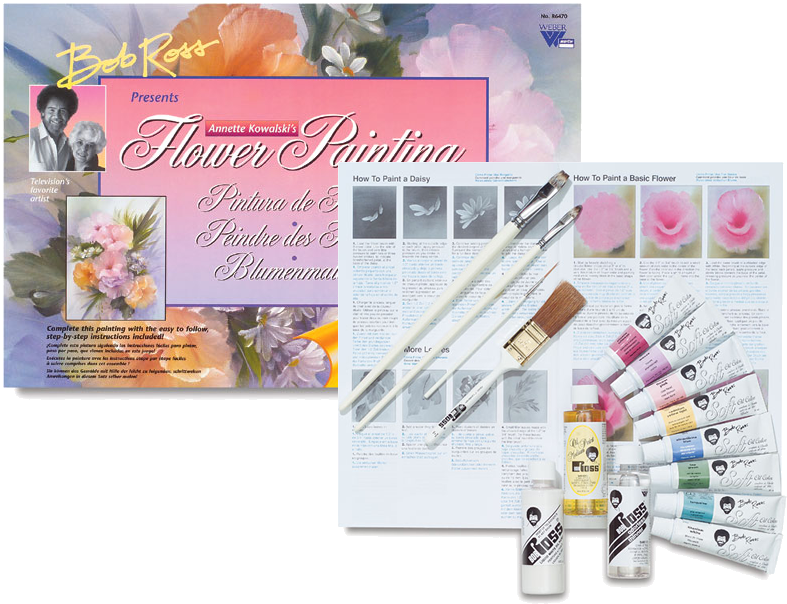 Bob Ross Floral Set Bob Ross Soft Oil Paints (37ml & 150ml) Colour