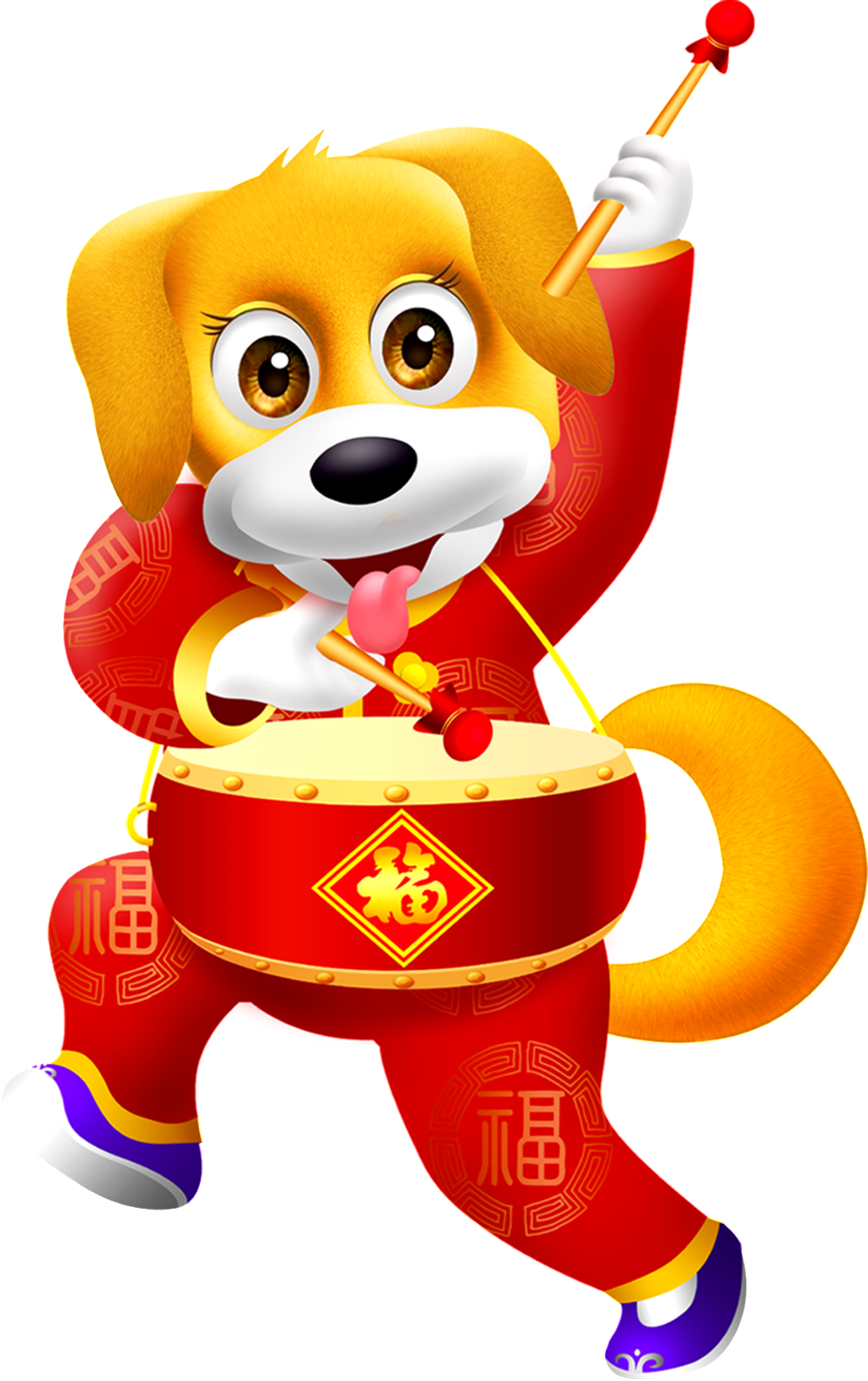 This Graphics Is Cartoon Drum Puppy Transparent Decorative - 平安 祝福 (1024x1629), Png Download