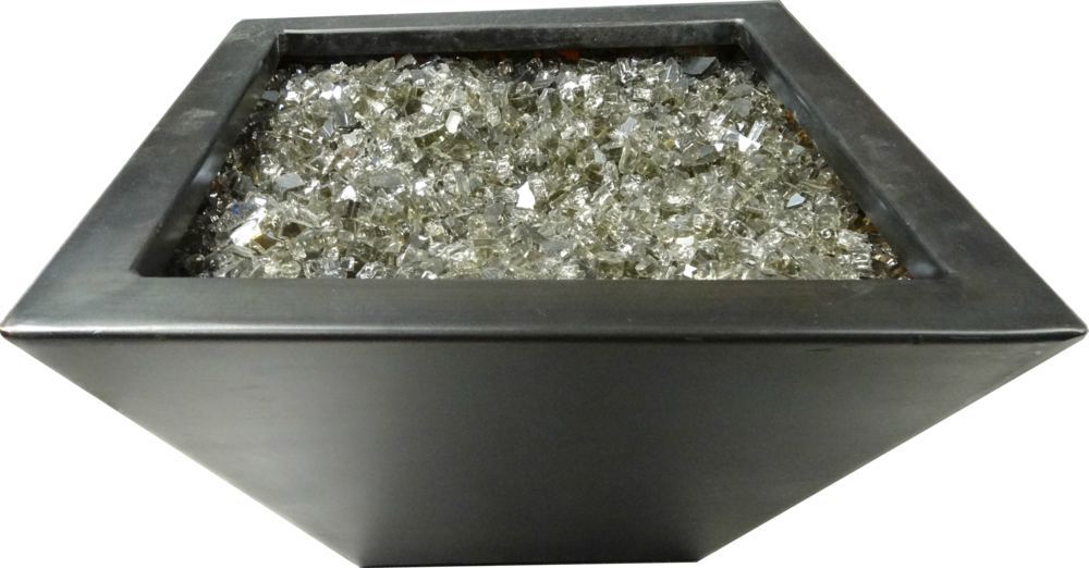 Oil Rubbed Bronze Pot With Reflective Glass - Bronze (1000x522), Png Download