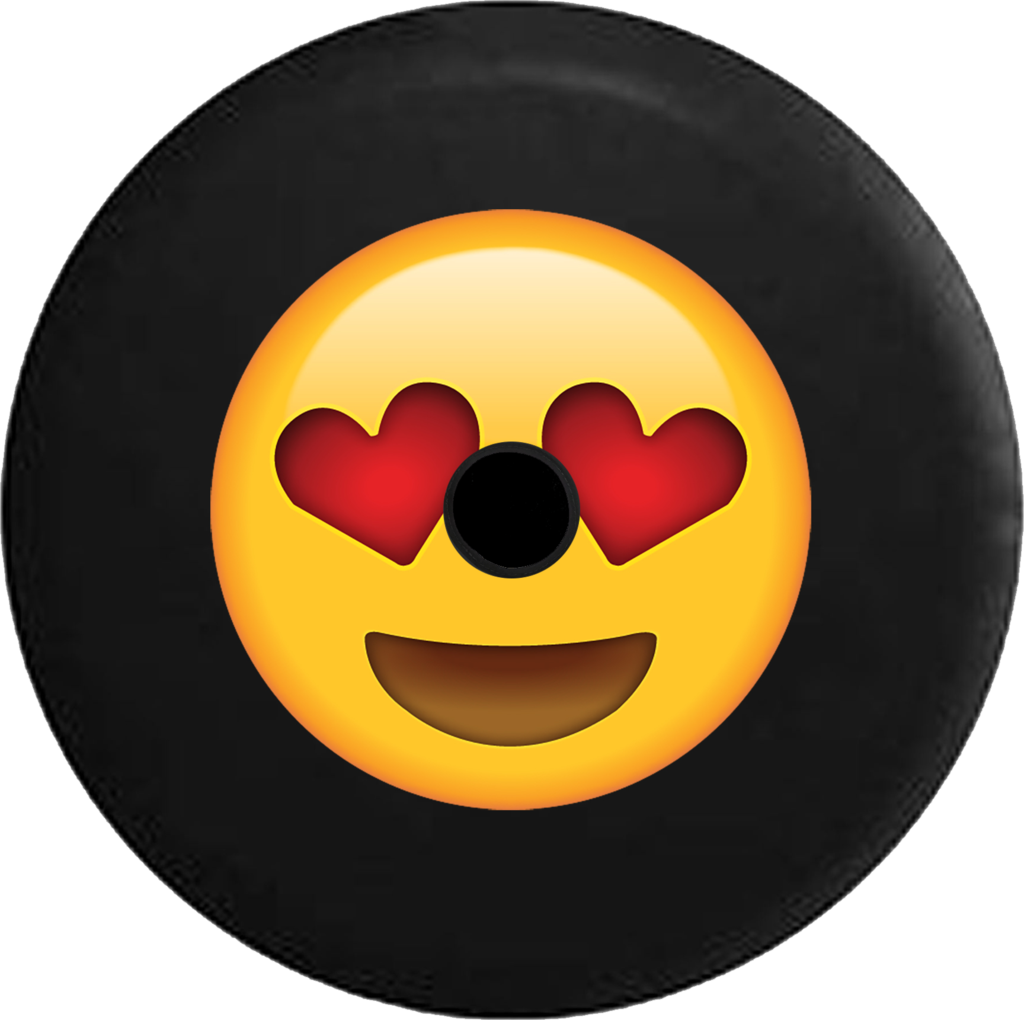 Jeep Wrangler Jl Backup Camera Day Love Heart Eyes - Emoji (1024x1020), Png Download