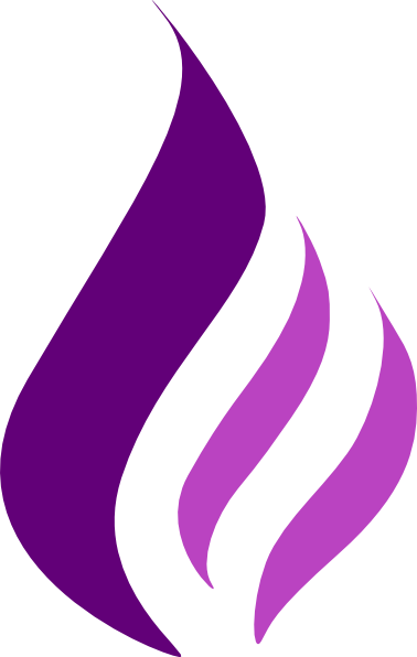 Purple Flame Logo Clip Art At Clker - Purple Flame Clip Art (378x596), Png Download