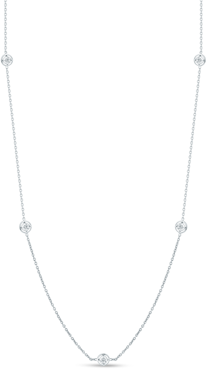 Diamonds By The Inchnecklace With 7 Diamond Stations - Necklace (1600x1600), Png Download