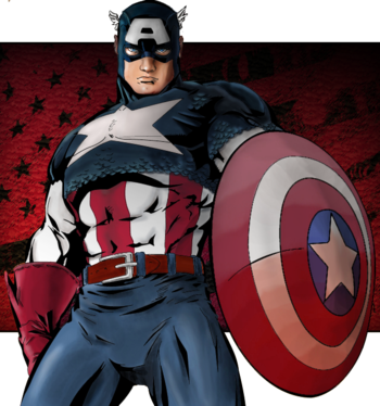 Share This Image - Captain America Cartoon (350x374), Png Download
