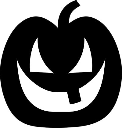 Vector Royalty Free Stock Jack O Lantern Face Clipart - Jack O Lantern Black (400x420), Png Download