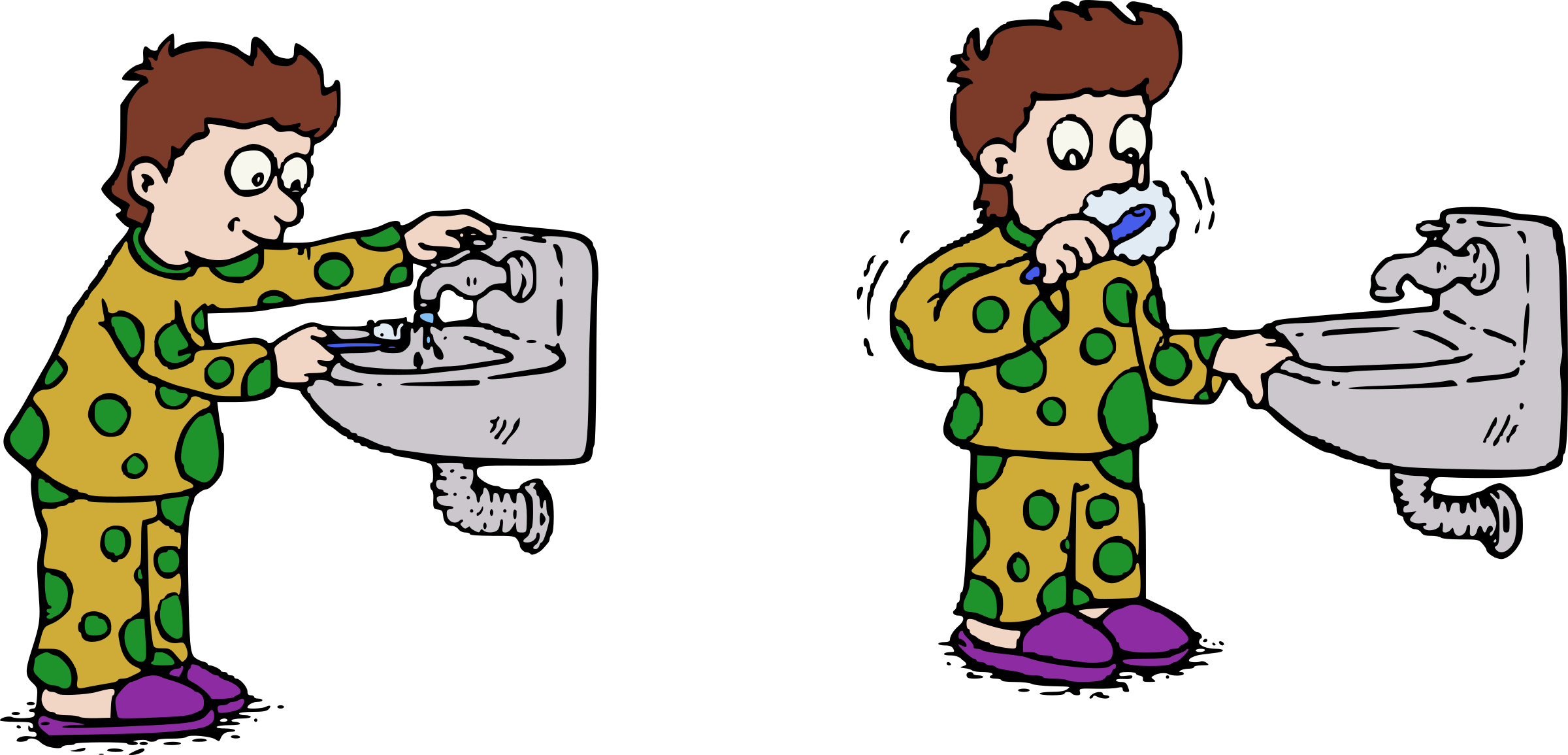 This Free Icons Png Design Of Brush Your Teeth (2400x1155), Png Download