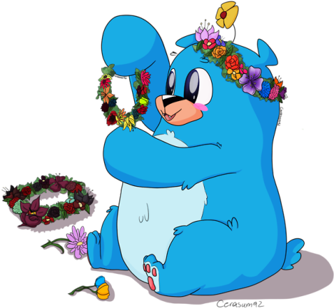 Bubble Blowing Baby Bear Making Flower Crowns For The - Bear Villainous 5.0 5 (500x459), Png Download
