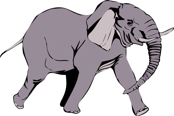 Free Vector Elephant Clip Art - Elephant And Frog Story (600x401), Png Download