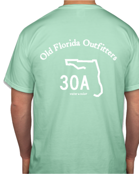 Ofo Short Sleeve Pocket 30a Logo T-shirt In Mint/white - T-shirt In Denim Blue (477x600), Png Download