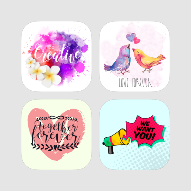 Delightful Watercolor With Pop Art Stickers On The - Watercolor Painting (630x630), Png Download