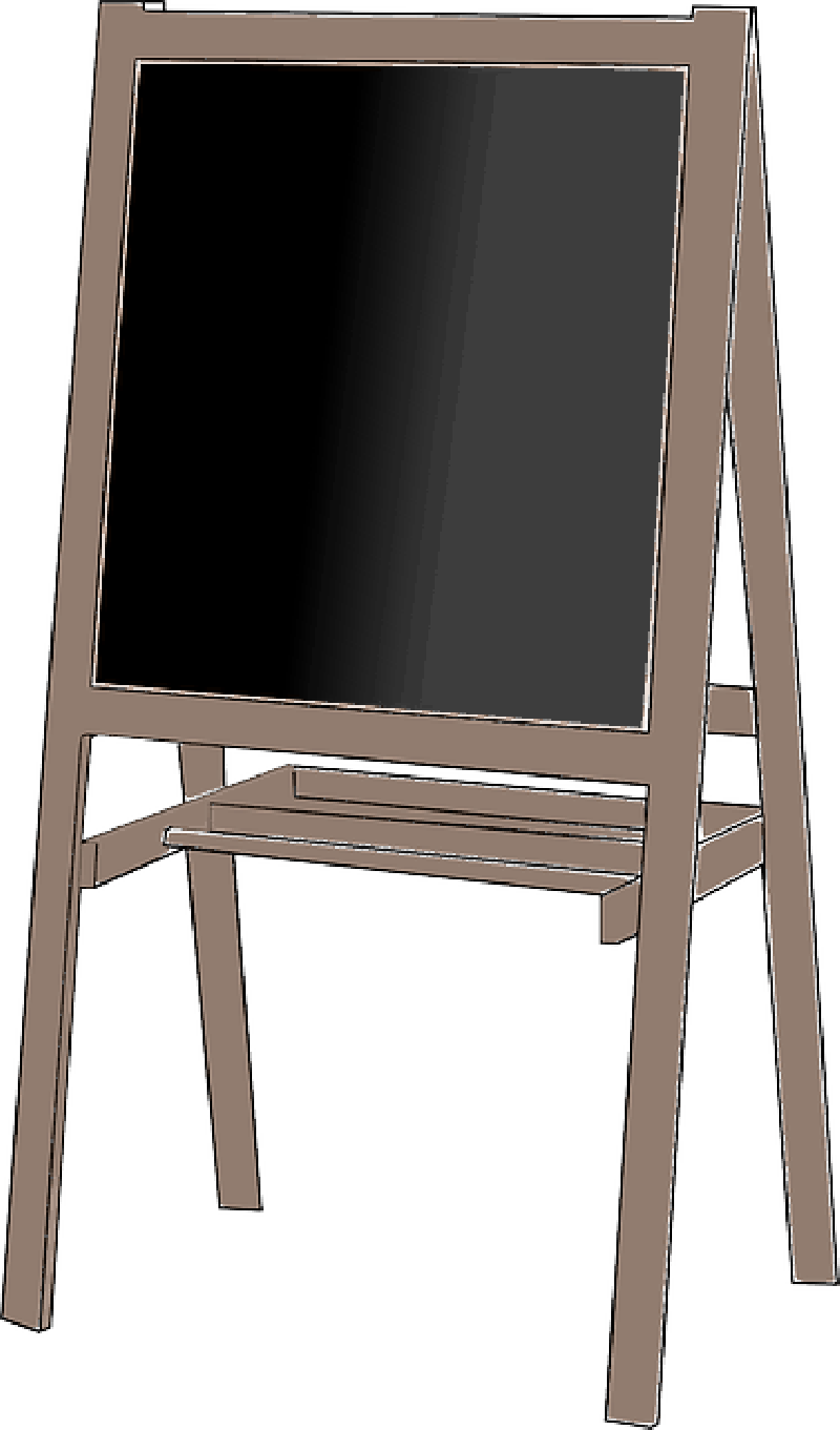 Mb Image/png - Chalkboard On Easel Png (800x1361), Png Download