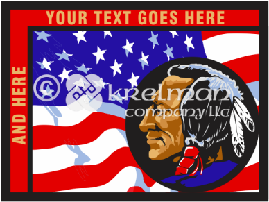 K1505 American Flag And Native American - Flag Of The United States (400x400), Png Download
