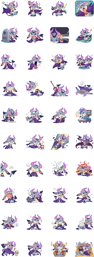 Sell Line Stickers Tiny Devil Horn Stickers (420x1121), Png Download