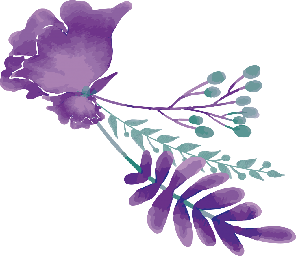 Green Purple Flowers Png - Praise And Thanks Prayer Request Journal / Notebook (1024x883), Png Download